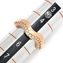 ルジアダ RUGIADA ピンクゴールド K18PG ダイヤモンド リング 指輪 RUGIADA Au750 18K 18金 ダイヤ ウェーブライン 5号