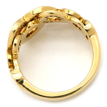 ルジアダ RUGIADA ダイヤリング イエローゴールド×シルバー K18YG ダイヤモンド リング 指輪 RUGIADA Au750 18K 18金 オープンサークル メレ 12号