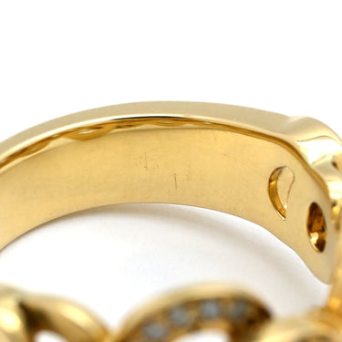 ルジアダ RUGIADA ダイヤリング イエローゴールド×シルバー K18YG ダイヤモンド リング 指輪 RUGIADA Au750 18K 18金 オープンサークル メレ 12号