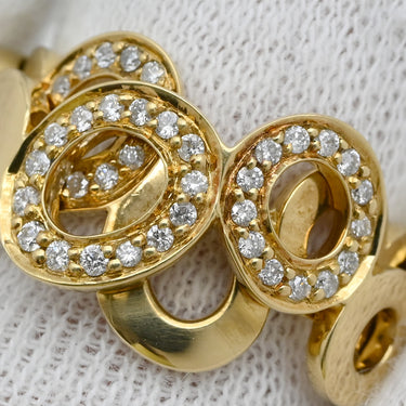 ルジアダ RUGIADA ダイヤリング イエローゴールド×シルバー K18YG ダイヤモンド リング 指輪 RUGIADA Au750 18K 18金 オープンサークル メレ 12号