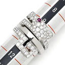 カルティエ Cartier ル ベゼデュ ドラゴン ホワイトゴールド K18WG ダイヤモンド ルビー #51(JP11) リング 指輪 18金 750WG 10号