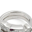 カルティエ Cartier ル ベゼデュ ドラゴン ホワイトゴールド K18WG ダイヤモンド ルビー #51(JP11) リング 指輪 18金 750WG 10号