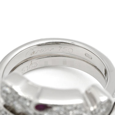 カルティエ Cartier ル ベゼデュ ドラゴン ホワイトゴールド K18WG ダイヤモンド ルビー #51(JP11) リング 指輪 18金 750WG 10号