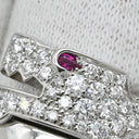 カルティエ Cartier ル ベゼデュ ドラゴン ホワイトゴールド K18WG ダイヤモンド ルビー #51(JP11) リング 指輪 18金 750WG 10号