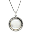 ノンブランド NON BRAND ネックレス プラチナシルバー Pt900 パール Pt850 ネックレス マベパール 真珠 プラチナム ハーフパール ブルー 青 ペンダント