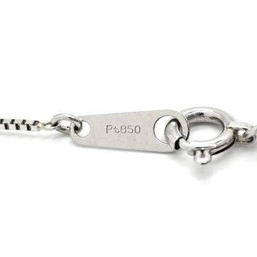 ノンブランド NON BRAND ネックレス プラチナシルバー Pt900 パール Pt850 ネックレス マベパール 真珠 プラチナム ハーフパール ブルー 青 ペンダント