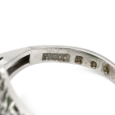 ノンブランド NON BRAND ヒスイ 5.90ct ダイヤモンド プラチナシルバー Pt900 ヒスイ ダイヤモンド リング 指輪 緑 グリーン 翡翠 ひすい ジェダイト プラチナ900 8号