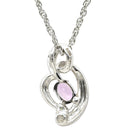 ノンブランド NON BRAND クンツァイト ダイヤ ペンダント プラチナシルバー Pt850 クンツァイト Pt900(トップ） ダイヤモンド ネックレス Pt900 プラチナム ダイヤモンド クンツァイト ピンク ブルー ハート Pt850 1.75ct