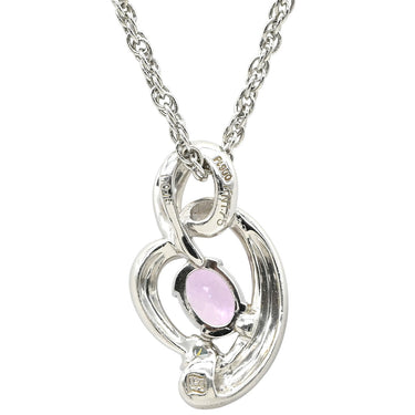 ノンブランド NON BRAND クンツァイト ダイヤ ペンダント プラチナシルバー Pt850 クンツァイト Pt900(トップ） ダイヤモンド ネックレス Pt900 プラチナム ダイヤモンド クンツァイト ピンク ブルー ハート Pt850 1.75ct