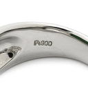 ノンブランド NON BRAND ヒスイ ダイヤモンド プラチナシルバー Pt900 ヒスイ ダイヤモンド リング 指輪 緑 グリーン 翡翠 ひすい ジェダイト 4.62ct プラチナ900 オーバルカボションカット 15号