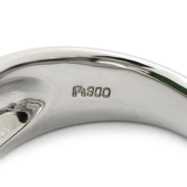 ノンブランド NON BRAND ヒスイ ダイヤモンド プラチナシルバー Pt900 ヒスイ ダイヤモンド リング 指輪 緑 グリーン 翡翠 ひすい ジェダイト 4.62ct プラチナ900 オーバルカボションカット 15号