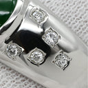 ノンブランド NON BRAND ヒスイ ダイヤモンド プラチナシルバー Pt900 ヒスイ ダイヤモンド リング 指輪 緑 グリーン 翡翠 ひすい ジェダイト 4.62ct プラチナ900 オーバルカボションカット 15号