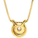 ノンブランド NON BRAND ダイヤ ペンダント イエローゴールド K18YG ダイヤモンド ネックレス Au750 18K 18金 1P 1石 1粒 ラウンド