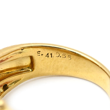 ノンブランド NON BRAND エメラルド 0.41ct ダイヤモンド リング イエローゴールド K18YG エメラルド ダイヤモンド リング 指輪 グリーン 緑 エメラルドカット AU750 18金 10号