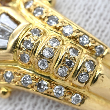 ノンブランド NON BRAND エメラルド 0.41ct ダイヤモンド リング イエローゴールド K18YG エメラルド ダイヤモンド リング 指輪 グリーン 緑 エメラルドカット AU750 18金 10号