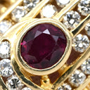 ノンブランド NON BRAND ルビー ダイヤ レッド×イエローゴールド K18YG ルビー ダイヤモンド リング 指輪 0.84ct イエローゴールド Au750 18K 18金 赤 オーバル 12号
