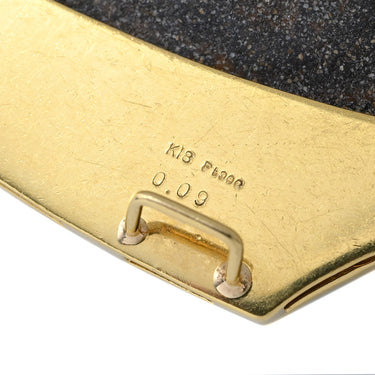 ノンブランド NON BRAND ボルダーオパール ブローチ ブルー×イエローゴールド×プラチナシルバー K18YG Pt900 ボルダーオパール ブローチ YG×Pt900 コンビ 天然ボルダーオパール 18K ダイヤモンド ブローチ