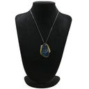 ノンブランド NON BRAND ボルダーオパール ブローチ ブルー×イエローゴールド×プラチナシルバー K18YG Pt900 ボルダーオパール ブローチ YG×Pt900 コンビ 天然ボルダーオパール 18K ダイヤモンド ブローチ