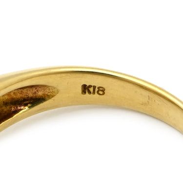 ノンブランド NON BRAND パール ダイヤ リング イエローゴールド K18YG パール ダイヤモンド リング 指輪 1P 1粒 真珠 18K 18金 YG ダイヤモンド ゴールデンパール 11号