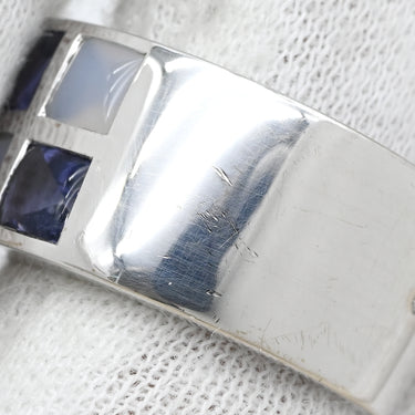 ルジアダ RUGIADA アイオライト カルセドニー リング ホワイトゴールド×ブルー K18WG アイオライト カルセドニー リング 指輪 RUGIADA Au750 18K 18金 12号