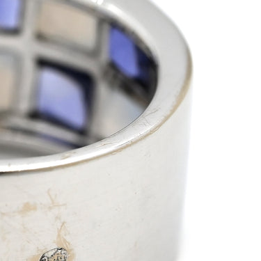 ルジアダ RUGIADA アイオライト カルセドニー リング ホワイトゴールド×ブルー K18WG アイオライト カルセドニー リング 指輪 RUGIADA Au750 18K 18金 12号