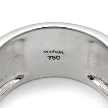 ルジアダ RUGIADA アイオライト カルセドニー リング ホワイトゴールド×ブルー K18WG アイオライト カルセドニー リング 指輪 RUGIADA Au750 18K 18金 12号