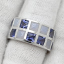 ルジアダ RUGIADA アイオライト カルセドニー リング ホワイトゴールド×ブルー K18WG アイオライト カルセドニー リング 指輪 RUGIADA Au750 18K 18金 12号