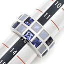 ルジアダ RUGIADA アイオライト カルセドニー リング ホワイトゴールド×ブルー K18WG アイオライト カルセドニー リング 指輪 RUGIADA Au750 18K 18金 12号