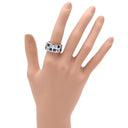 ルジアダ RUGIADA アイオライト カルセドニー リング ホワイトゴールド×ブルー K18WG アイオライト カルセドニー リング 指輪 RUGIADA Au750 18K 18金 12号