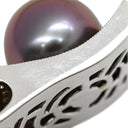 ノンブランド NON BRAND 黒蝶パール 12ｍｍ ダイヤモンド ホワイトゴールド K18WG パール ペンダントトップ 黒 シルバー 真珠 パヴェダイヤ Au750 18K ネックレストップ ラウンドシェイプ