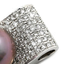 ノンブランド NON BRAND 黒蝶パール 12ｍｍ ダイヤモンド ホワイトゴールド K18WG パール ペンダントトップ 黒 シルバー 真珠 パヴェダイヤ Au750 18K ネックレストップ ラウンドシェイプ