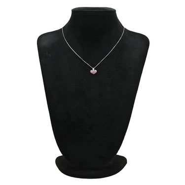 ノンブランド NON BRAND ルビー ダイヤペンダント ホワイトゴールド K18WG ルビー ダイヤモンド ネックレス ダイヤモンド 赤 ハートモチーフ ラウンドミックスカット