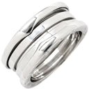 ブルガリ BVLGARI ビーゼロワン B-zero1 3バンドリング ホワイトゴールド K18WG #57(JP17) リング 指輪 BVLGARI Au750 18K 18金 16.5号