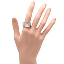 ブルガリ BVLGARI ビーゼロワン B-zero1 3バンドリング ホワイトゴールド K18WG #57(JP17) リング 指輪 BVLGARI Au750 18K 18金 16.5号