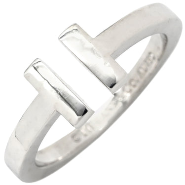 ティファニー Tiffany & Co T スクエア リング ホワイトゴールド K18WG リング 指輪 T＆Co. ホワイトゴールド K18WG Au750 18K 18金 19号