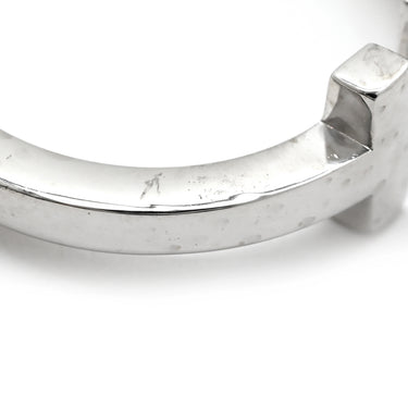 ティファニー Tiffany & Co T スクエア リング ホワイトゴールド K18WG リング 指輪 T＆Co. ホワイトゴールド K18WG Au750 18K 18金 19号