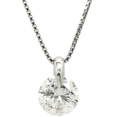 ノンブランド NON BRAND ダイヤモンド 2ct ペンダント プラチナシルバー Pt900 ダイヤモンド Pt850(チェーン) ネックレス 1P 1粒 ラージ 大粒 ブリリアントカット