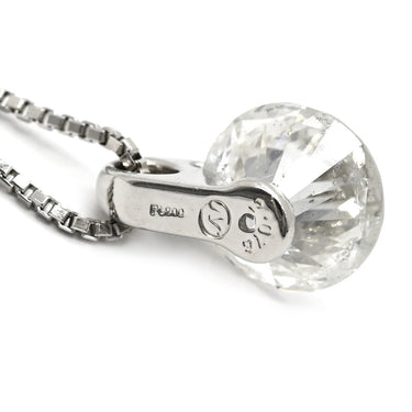 ノンブランド NON BRAND ダイヤモンド 2ct ペンダント プラチナシルバー Pt900 ダイヤモンド Pt850(チェーン) ネックレス 1P 1粒 ラージ 大粒 ブリリアントカット