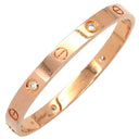 カルティエ Cartier LOVE ラブブレス ハーフダイヤ B6036016 ピンクゴールド K18PG ダイヤモンド #16 ブレスレット Au750 18K 18金 4P 4石 4粒 現行モデル