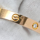 カルティエ Cartier LOVE ラブブレス ハーフダイヤ B6036016 ピンクゴールド K18PG ダイヤモンド #16 ブレスレット Au750 18K 18金 4P 4石 4粒 現行モデル
