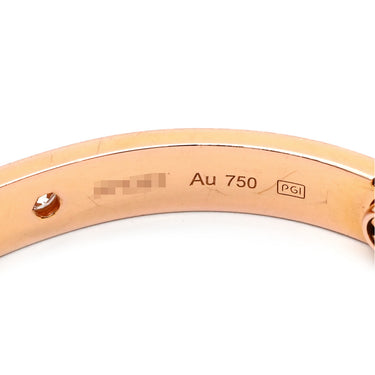 カルティエ Cartier LOVE ラブブレス ハーフダイヤ B6036016 ピンクゴールド K18PG ダイヤモンド #16 ブレスレット Au750 18K 18金 4P 4石 4粒 現行モデル