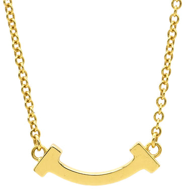 ティファニー Tiffany & Co Tスマイル ミニ ペンダント 62617640 イエローゴールド K18YG ネックレス Au750 Tiffany T smile