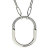 ティファニー Tiffany & Co ロック ペンダント ホワイトゴールド K18WG ダイヤモンド ネックレス T&Co. Au750 18K ダイヤ オーバル型 チェーン