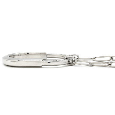 ティファニー Tiffany & Co ロック ペンダント ホワイトゴールド K18WG ダイヤモンド ネックレス T&Co. Au750 18K ダイヤ オーバル型 チェーン