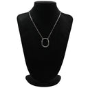 ティファニー Tiffany & Co ロック ペンダント ホワイトゴールド K18WG ダイヤモンド ネックレス T&Co. Au750 18K ダイヤ オーバル型 チェーン