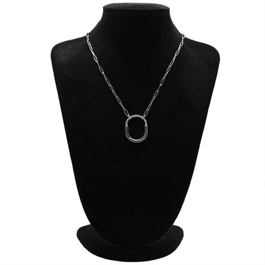 ティファニー Tiffany & Co ロック ペンダント ホワイトゴールド K18WG ダイヤモンド ネックレス T&Co. Au750 18K ダイヤ オーバル型 チェーン