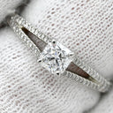 ティファニー Tiffany & Co ルシダ プラチナシルバー Pt950 ダイヤモンド リング 指輪 T&Co. プラチナム 1P 1石 1粒 ダイヤ エンゲージ ブライダル 10号