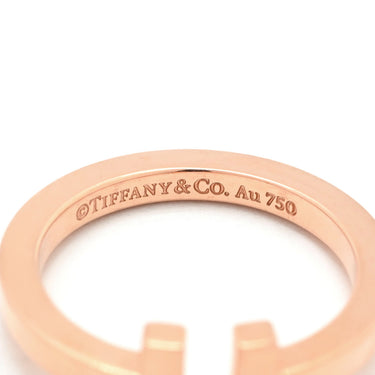 ティファニー Tiffany & Co Tスクエア リング ローズゴールド K18PG リング 指輪 ピンクゴールド T＆Co. 750 18金 18K 18.5号