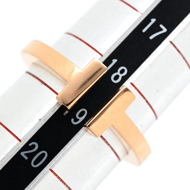 ティファニー Tiffany & Co Tスクエア リング ローズゴールド K18PG リング 指輪 ピンクゴールド T＆Co. 750 18金 18K 18.5号