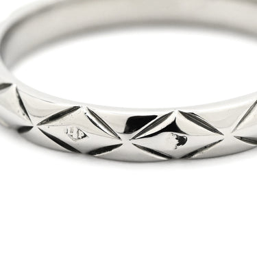 シャネル CHANEL マトラッセ プラチナシルバー Pt950 #48 リング 指輪 プラチナム 3P 3石 3粒 ダイヤ キルティングデザイン 7.5号